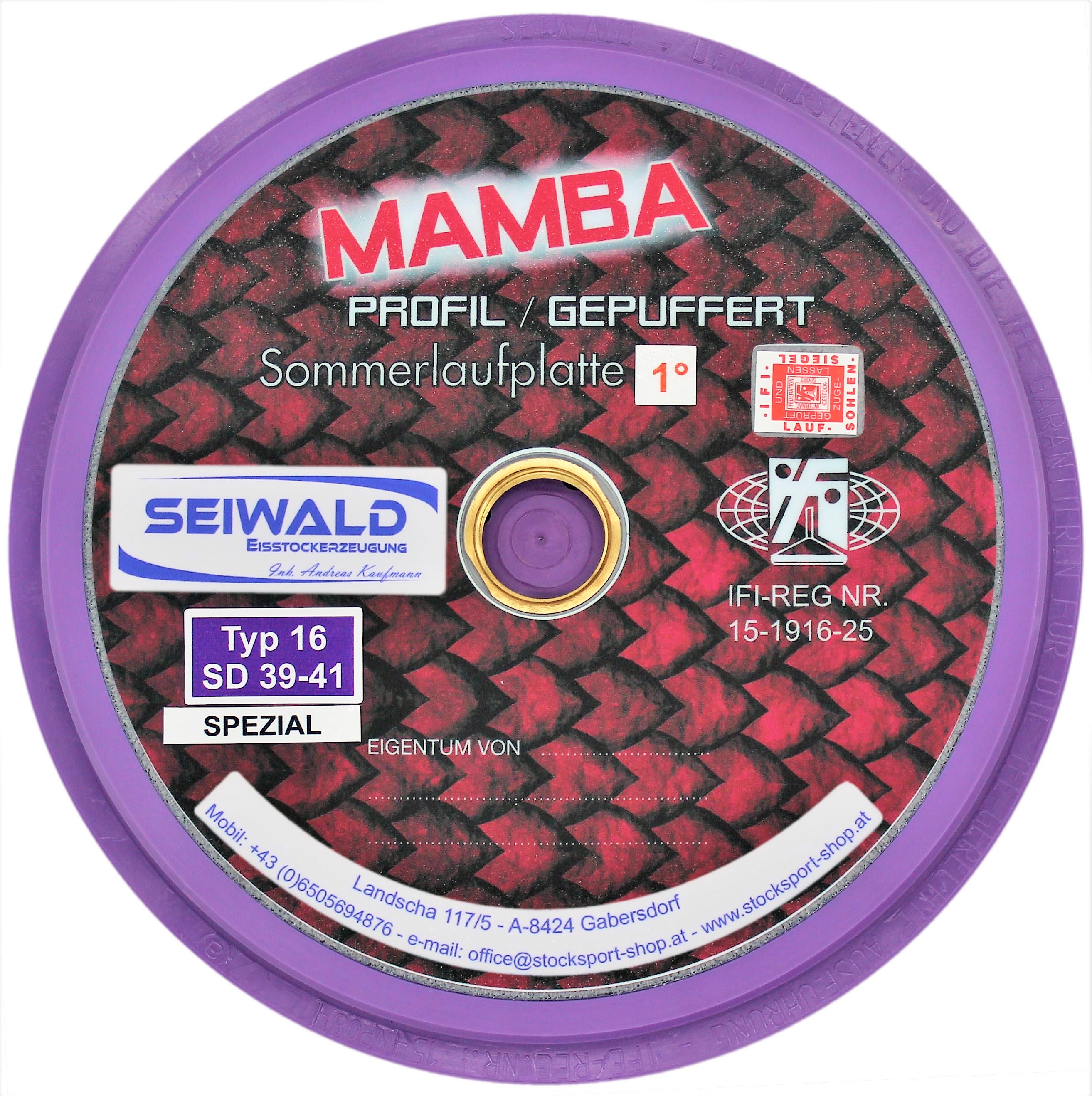 SEIWALD Mamba Profil Spezial Lila / Langsame Mass und Stockplatt